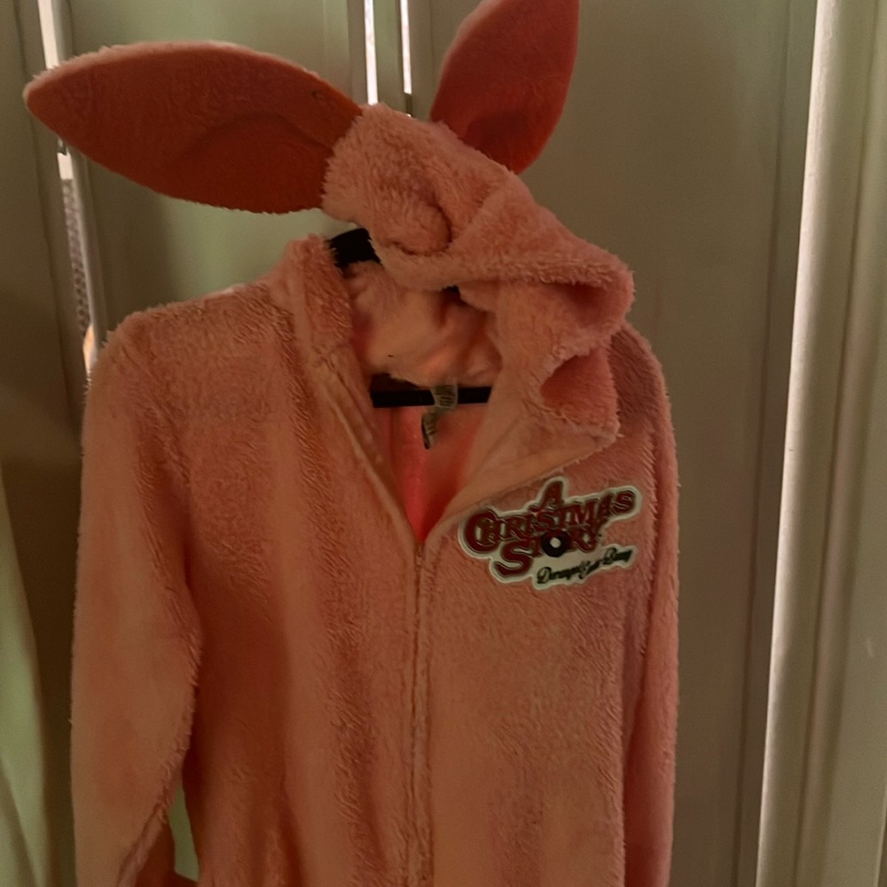 A Christmas story, bunny, onesie, costume, or pajamas size M